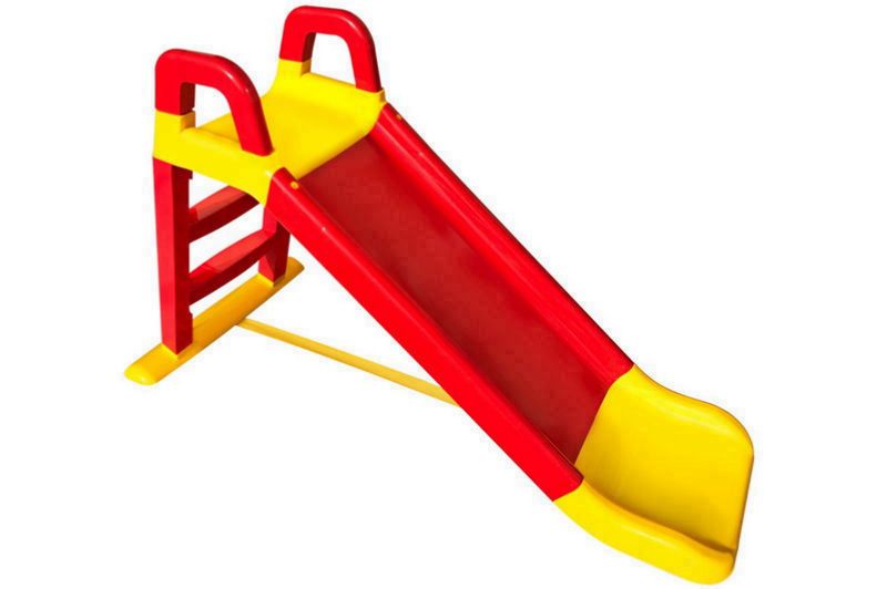 Дитяча гірка для катання 140 см червона з жовтими вставками Doloni Toys 0140/02 Долоні