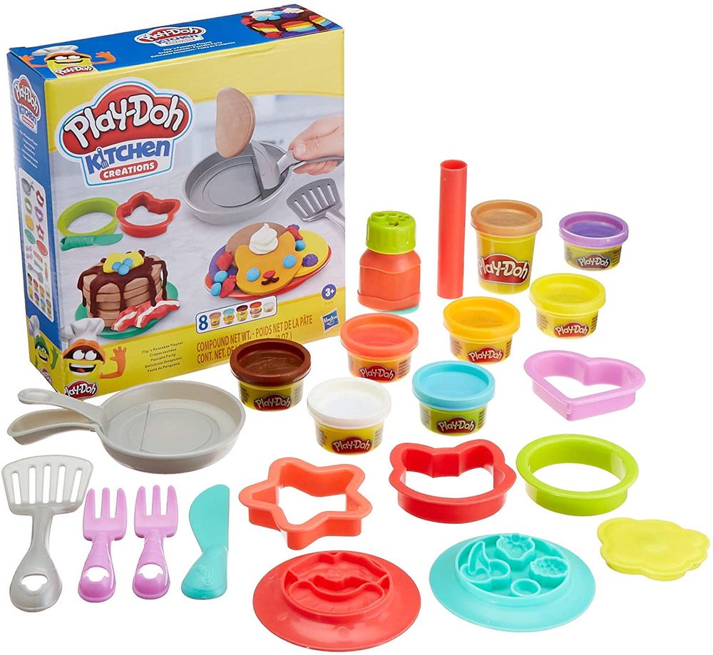Игровой набор Панкейки на завтрак Play-Doh Kitchen Creations Flip 'n Pancakes Playset 14-Piece Breakfast Toy