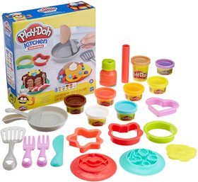 Ігровий набір Млинці на сніданок Play-Doh Kitchen Creations Flip 'n Pancakes Playset 14-Piece Breakfast Toy