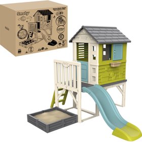 Детский игровой домик Летний отдых на опорах с песочницей и горкой (150 см) Maison Pilotis Smoby 810801
