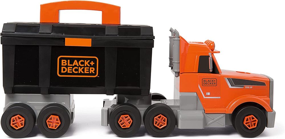 Ігровий набір Smoby Toys Black+Decker Вантажівка з інструментами, кейсом, краном і аксесуарами 360175