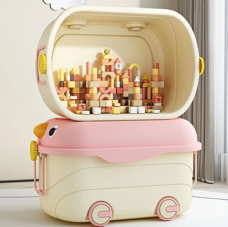 Ящик для игрушек на колесах Terrio "Birdy M" Розовый