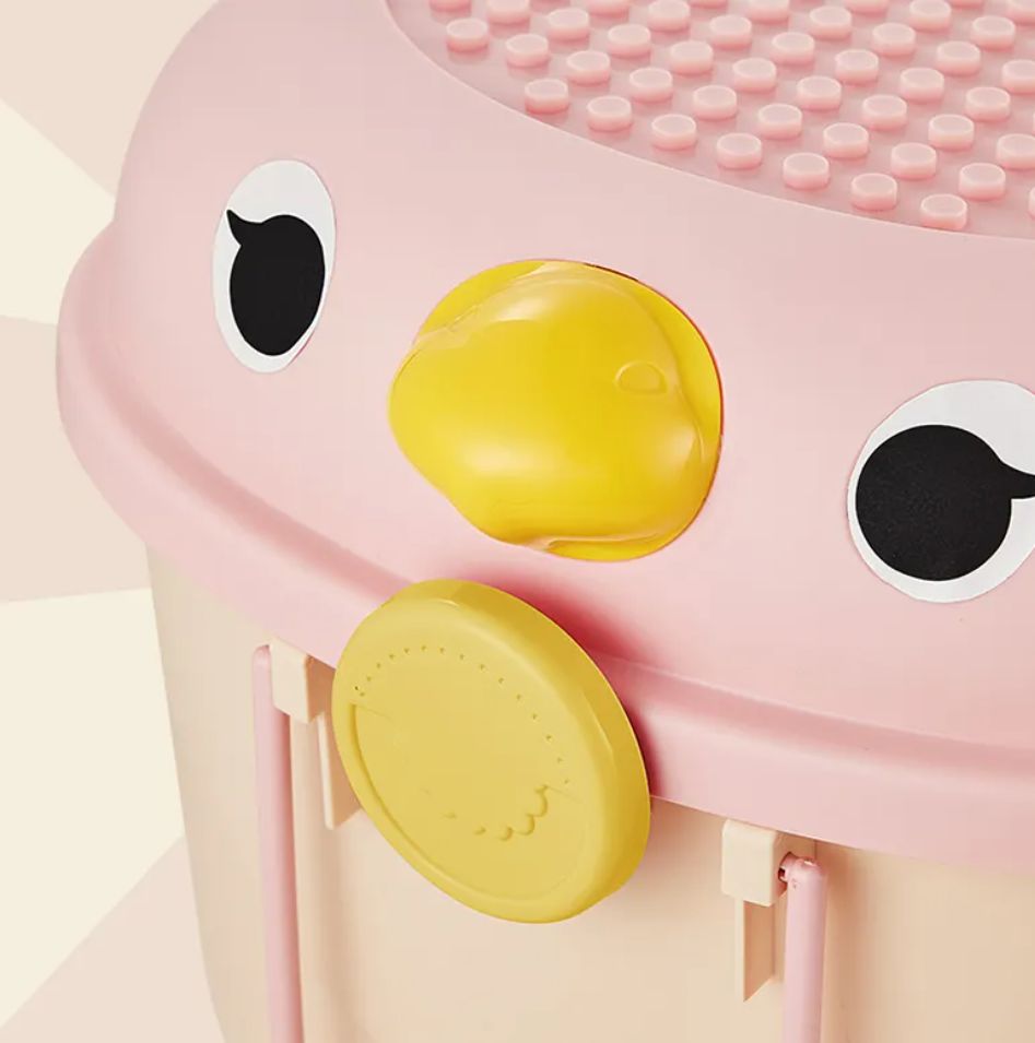 Ящик для игрушек на колесах Terrio "Birdy M" Розовый