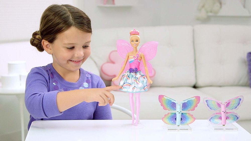 Лялька Барбі Фея Чарівні крила Barbie Dreamtopia Rainbow Cove Flying Wings Fairy Doll