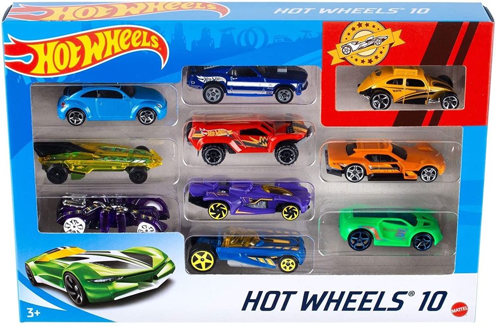 Набор машинок Хотвилс 10 шт Hot Wheels cars 10-Pack (в асcортименте), оригинал.