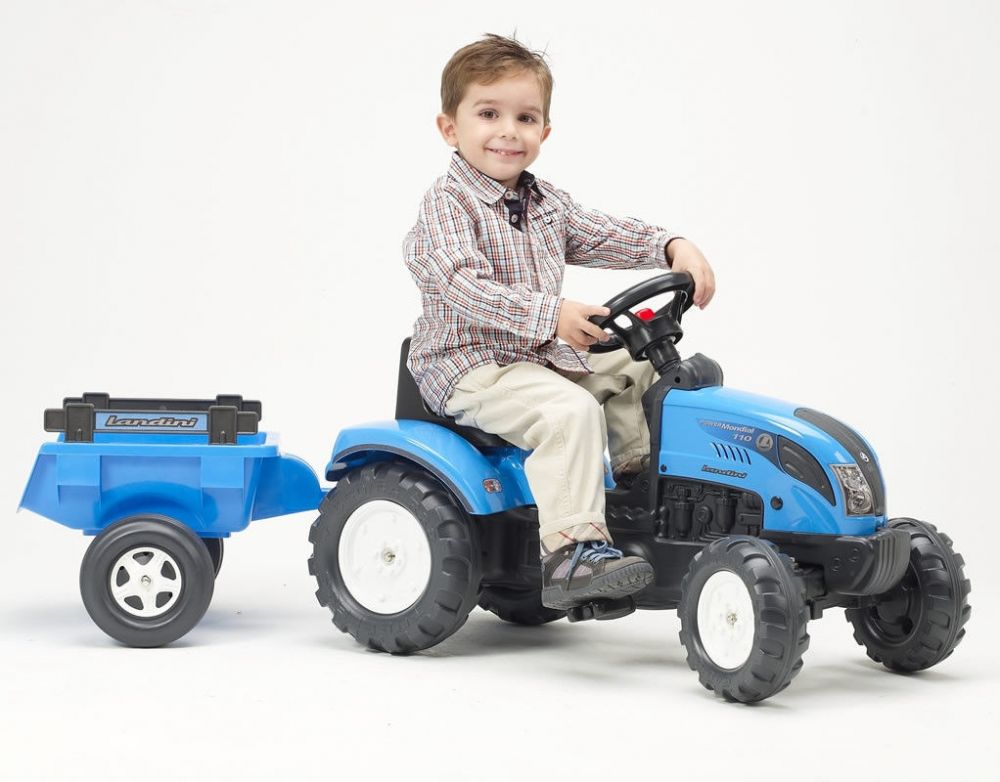 Дитячий трактор на педалях з причепом Falk 2050C Landini Синій