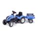 Детский трактор на педалях с прицепом Falk 2050C Landini Синий