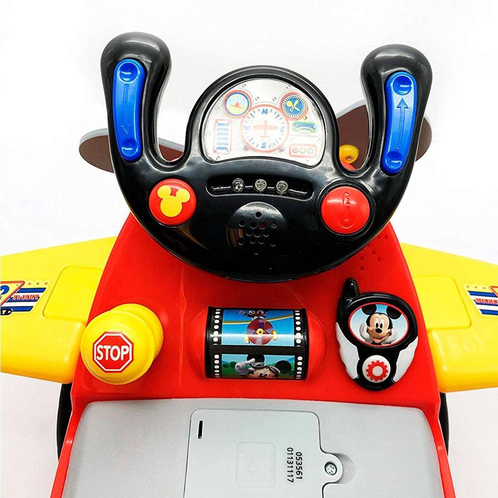 Машинка каталка Чудомобиль - Самолет Пилота Микки Kiddieland Disney Mickey Mouse Plane Activity Ride On 053561