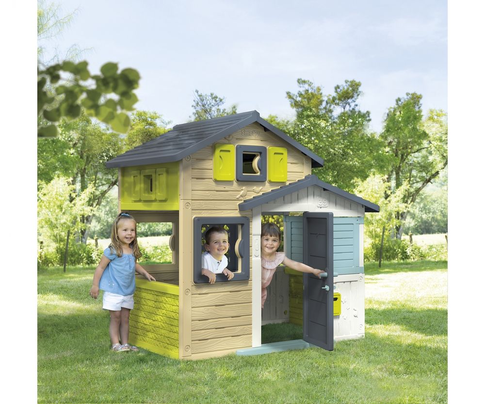 Детский игровой домик Smoby "Друзья Эво" с почтовым ящиком и окнами 3+ 810204