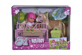Кукольный набор Эви "Холидей. Конюшня" с лошадкой и аксес., 3+