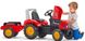 Дитячий трактор на педалях з причепом Falk Червоний 2020AB