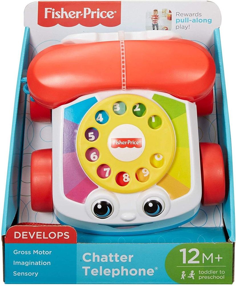 Іграшка каталка Веселий телефон на колесах від Fisher-Price Chatter Telephon
