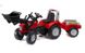 Детский трактор на педалях с прицепом и передним ковшом Falk Maccormick Красный 3020AM