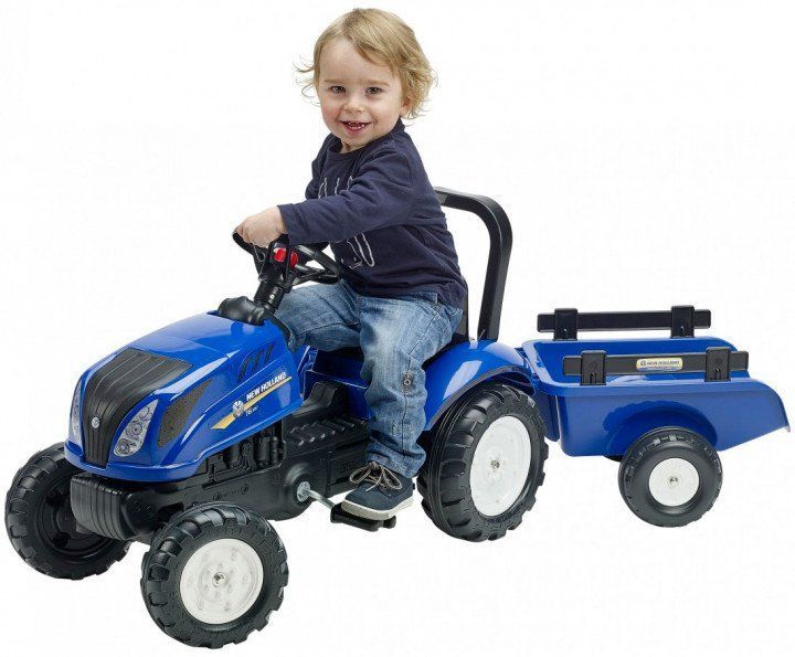 Дитячий трактор на педалях з причепом Falk 3090B NEW HOLLAND 3-7 років