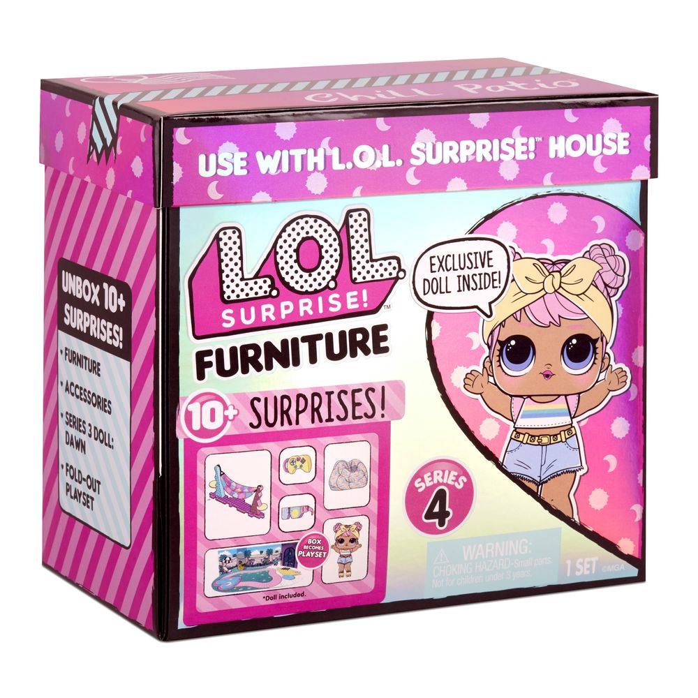 Игровой набор Лол Комната Леди-Релакс на отдыхе LOL Surprise Furniture S 4 Chill Patio with Dawn Doll 572633