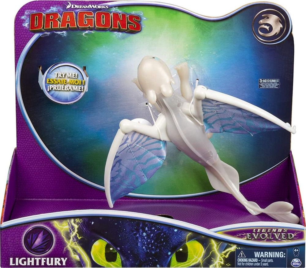 Оригінал Фігурка Денна Фурія Делюкс (світло,звук) Dreamworks Dragons Lightfury Deluxe Dragon
