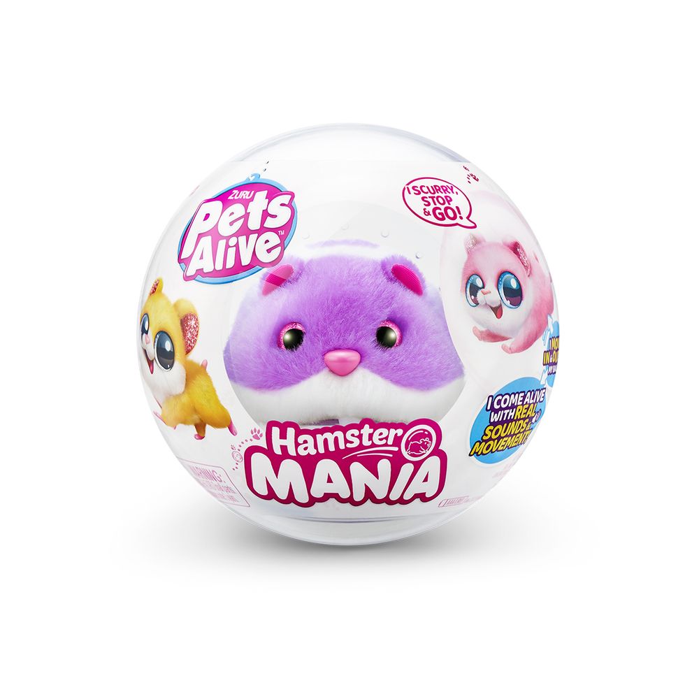 Інтерактивна м'яка іграшка Pets & Robo Alive S1 - Кумедний хом'ячок (фіолетовий) 9543-3