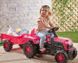 Дитячий трактор на педалях з причепом Unicorn Pink Dolu Toy Factory, 2508