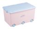 Ящик для хранения игрушек Tega baby Rabbits Pink Зайчики, с крышкой на колесах, розовый (KR-010-104)