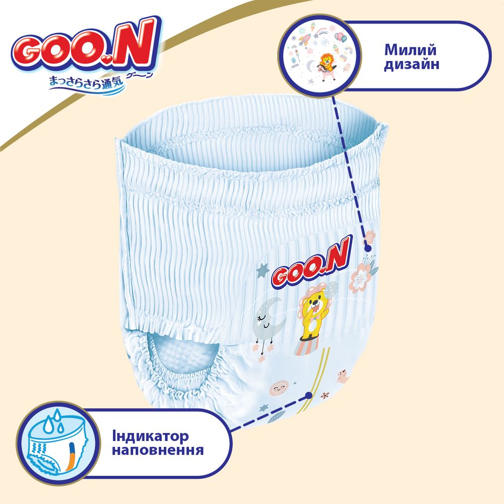 Трусики-підгузки Goo.N Premium Soft для дітей (L, 9-14 кг, 44 шт) 863228