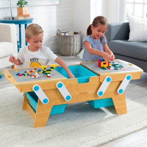 Дерев'яний ігровий стіл BUILDING BRICKS KIDKRAFT 17512 для конструкторів