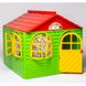 Детский пластиковый домик со шторками средний Doloni  зеленый 02550/3