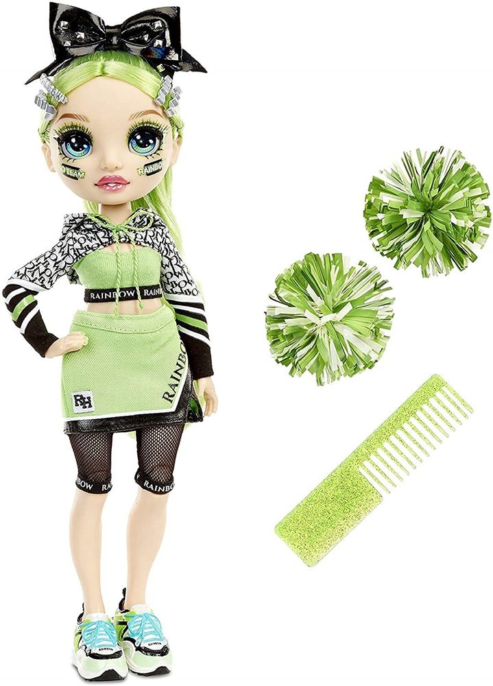 Кукла Рейнбоу Хай Джейд Черлидер Rainbow High Jade Hunter Green Fashion Doll with Pom Poms, Cheerleader