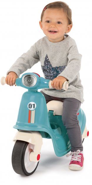 Дитячий толокар-скутер, біговел Smoby Блакитний 721006