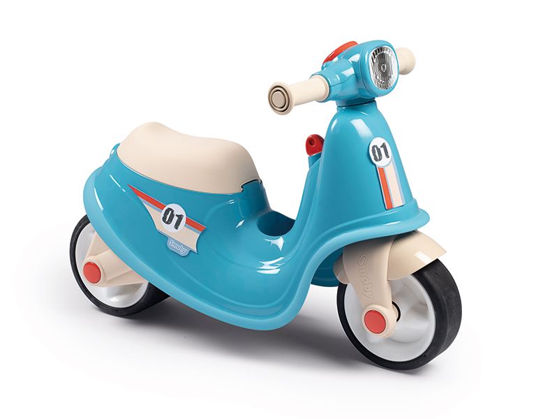 Дитячий толокар-скутер, біговел Smoby Блакитний 721006