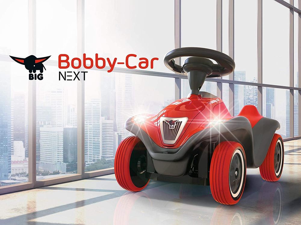 Машинка для катання малюка BIG Bobby-Car Next  "Некст" зі звук. та світл. еф., червона, 12 міс.+ 56230