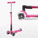 Детский Самокат Micro складной серии Maxi Deluxe LED Розовый (MMD096)