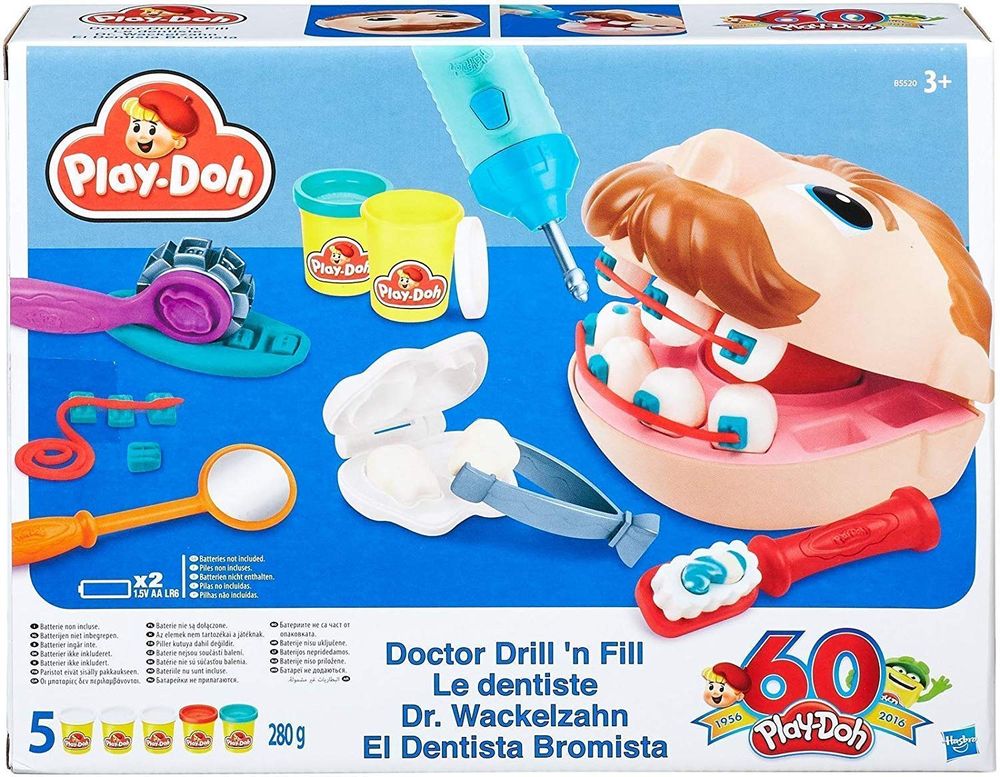 Play-Doh Игровой набор Мистер Зубастик Play-Doh Doctor Drill 'n Fill Retro Pack