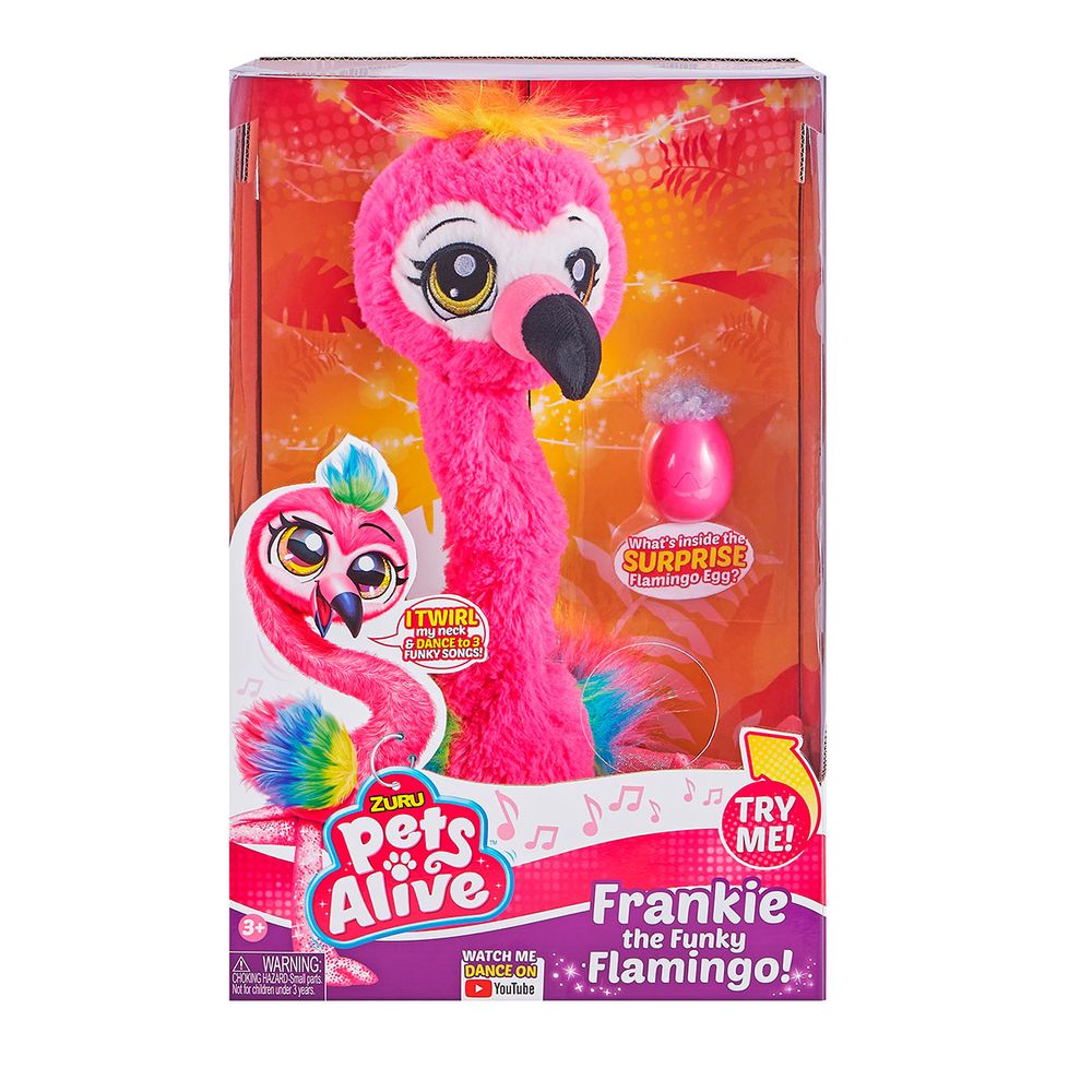 Інтерактивна мяка іграшка танцюючий Фламінго Pets Alive Frankie the Flamingo Pink Zuru 9522