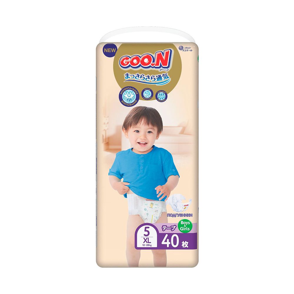 Підгузки Goo.N Premium Soft для дітей (XL, 12-20 кг, 40 шт) 863226
