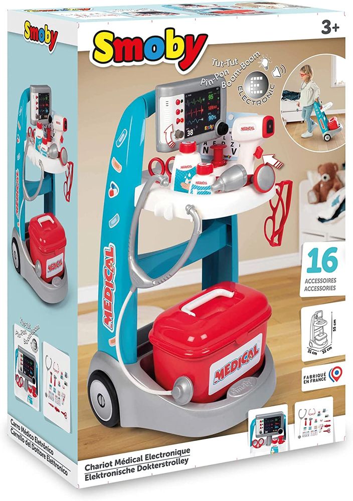 Ігровий набір Smoby Toys Ветеринарна мобільна клініка з котиком та переноскою (340402)