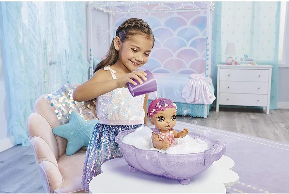 Кукла Беби Берн Сюрприз принцесса Русалочка (розов. полотенце) и 20 сюрпризов Baby Born Surprise Mermaid Surprise 917714