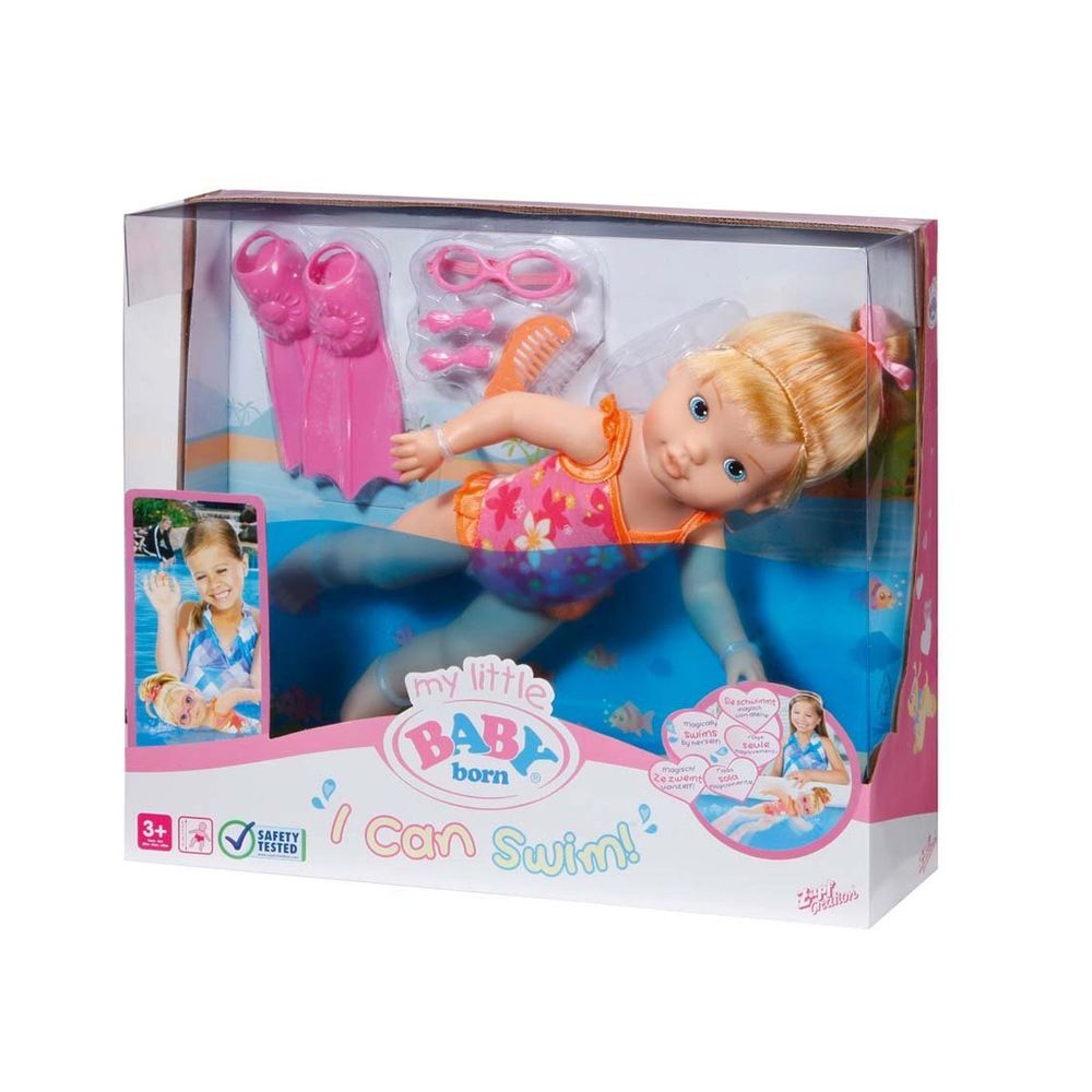 Інтерактивна лялька MY LITTLE BABY BORN - Вчимося плавати (32 см, з аксесуарами, плаває у воді)