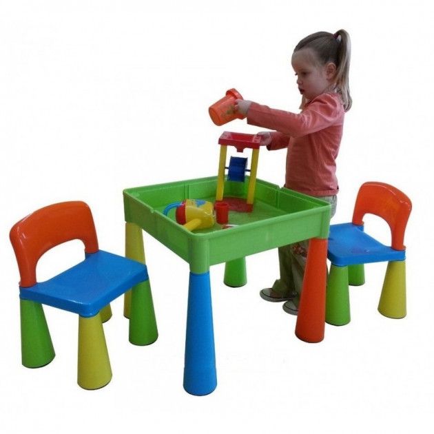 Комплект детской мебели Tega Mamut стол и 2 стульчика Разноцветный (для конструкоров Lego) MT-001 MULTICOLOR