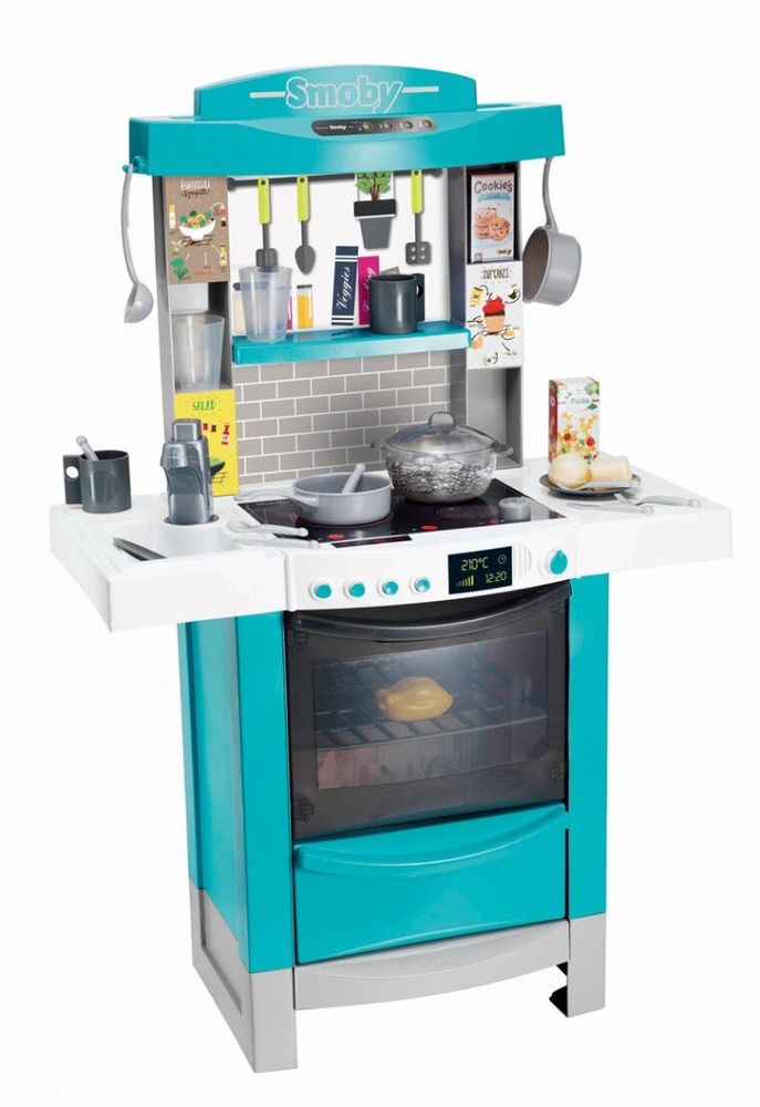 Інтерактивна кухня Тефаль Майстер-Шеф Smoby MiniTefal Cooktronic з аксесс.,зі звук. і світло. ефек,блакитна, 311505
