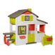 Ігровий Будинок для друзів Smoby Toys з дверним дзвінком столиком і парканом 217х171х172 см 810203