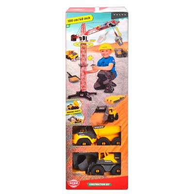 Игровой набор Dickie Toys Вольво Большое строительство с механическим краном 3724007