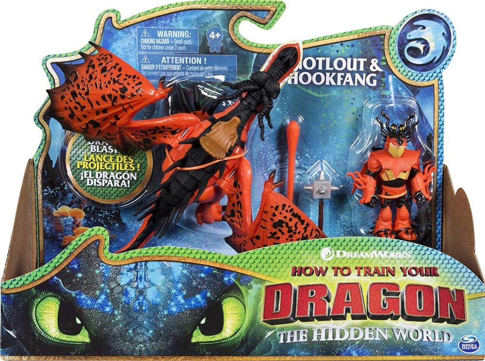 Дракон Кривоклык і вершник Сморкал Dreamworks Dragons Hookfang and Snotlout Як приручити дракона