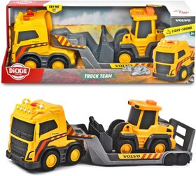 Ігровий набір Dickie Toys Volvo Truck Team Вантажівка Вольво з причепом і навантажувачем 3725008 32 см