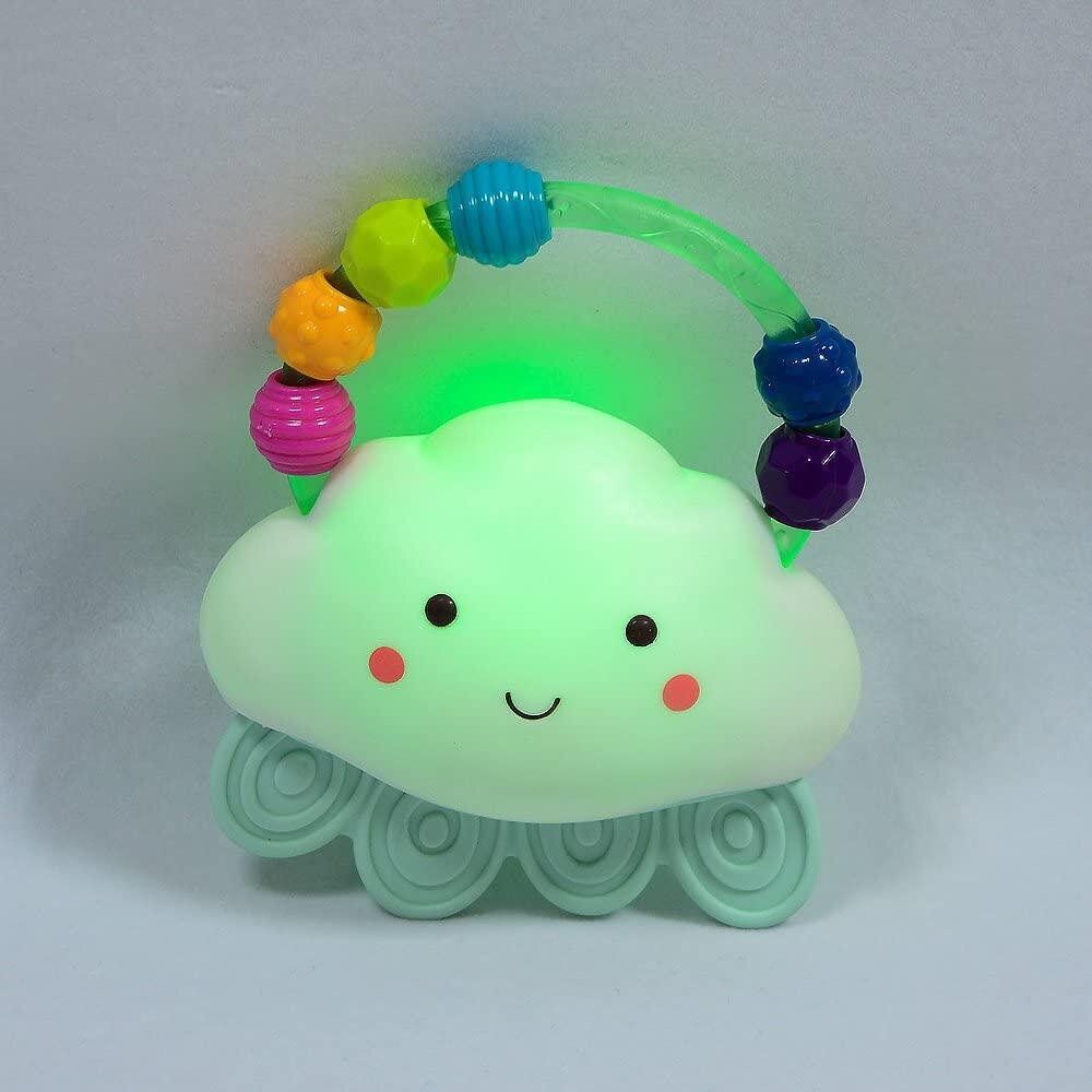 Розвиваюча Іграшка-Прорізувач - Веселковий Дощик Battat Rain-Glow Squeeze Light-Up Cloud Rattle for Babies