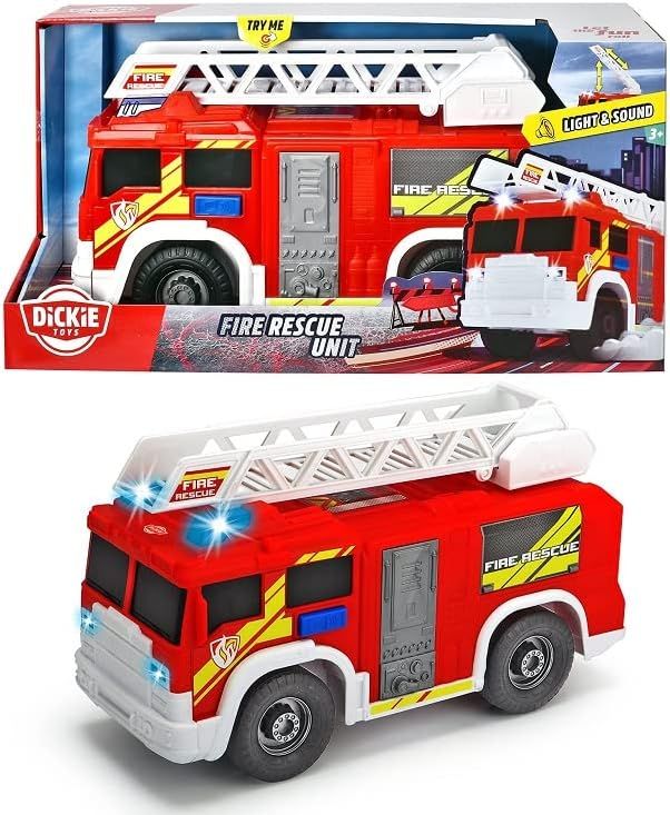 Пожежна машина, функціональне авто Пожежна служба зі звук. та світл. ефектами, 30 см, Dickie Toys 3306000