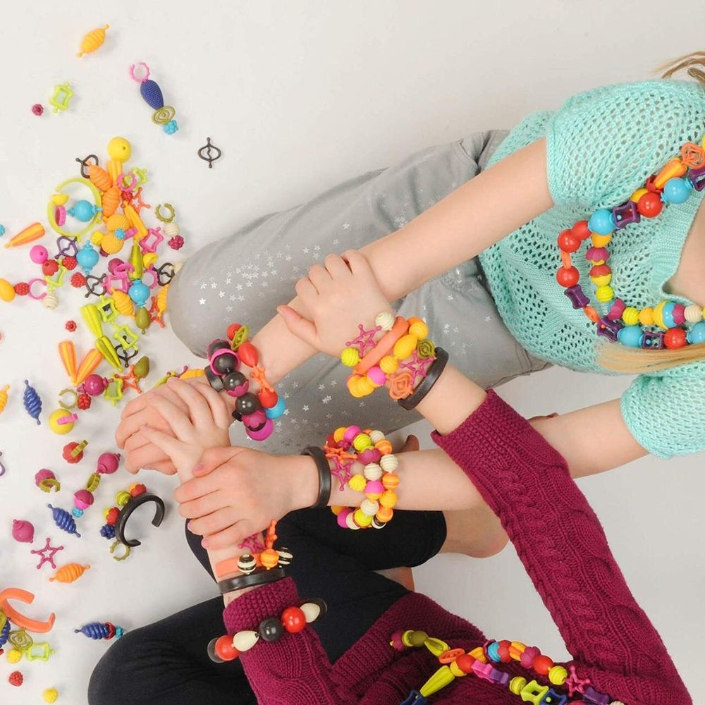 Набор для изготовления украшений Поп-Арт 150 деталей Battat Pop Snap Bead Jewelry Set for Kids Pop Arty