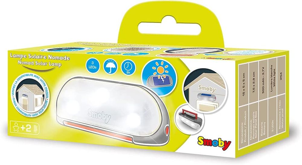 Лампа для дитячого будинку Smoby Toys на сонячній батареї з ручкою 15 х 5 х 5 см 810910