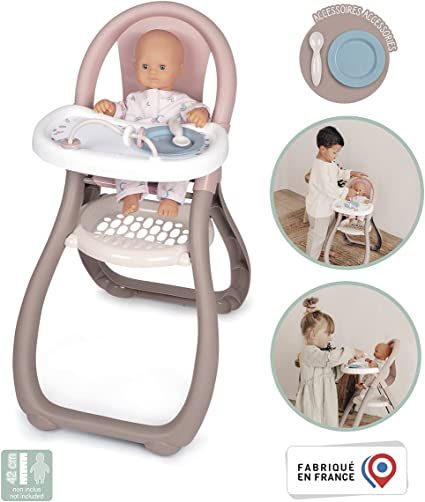 Стільчик для годування ляльки Smoby Toys Baby Nurse Рожева пудра 220370