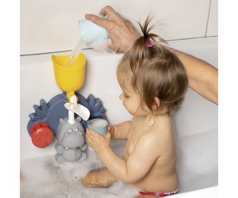 Іграшка для ванни Smoby Little Водяний млинок Бегемот з аксесуарами 12міc 140405