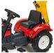 Дитячий трактор на педалях з причепом, переднім та заднім ковшами Falk 2051CN RANCH (колір - червоний)